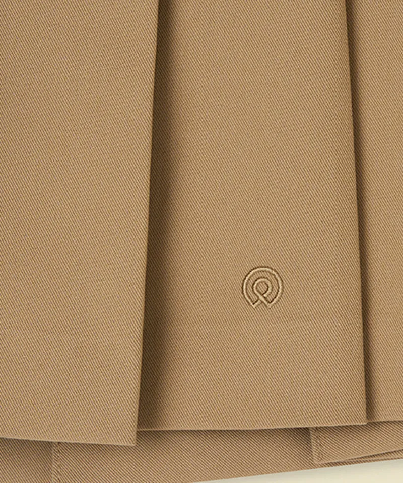 FORDI Double Pleats Skirt - Beige