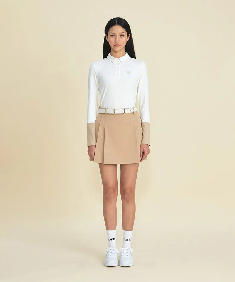 FORDI Double Pleats Skirt - Beige