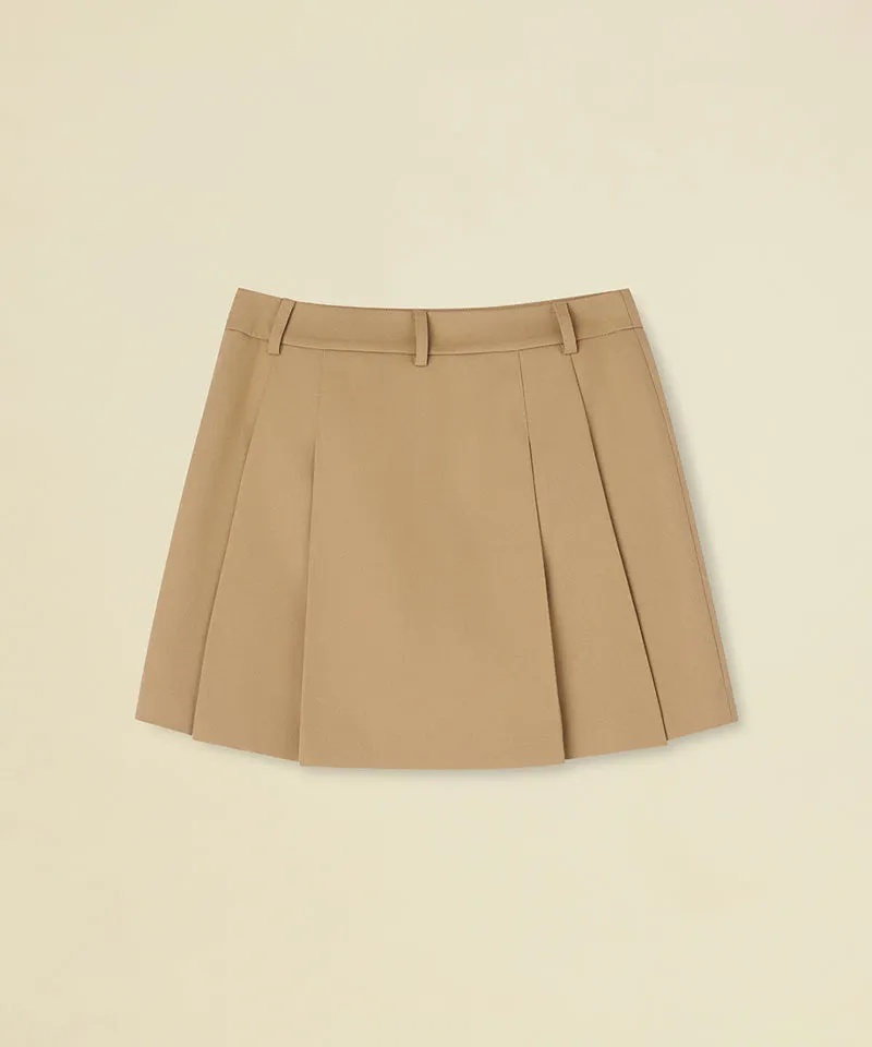 FORDI Double Pleats Skirt - Beige