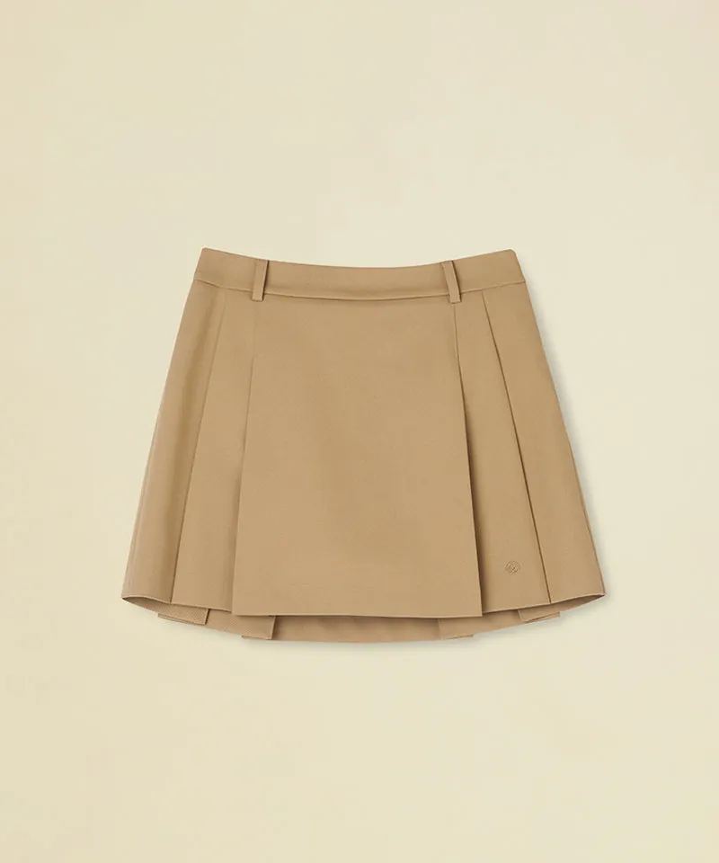FORDI Double Pleats Skirt - Beige
