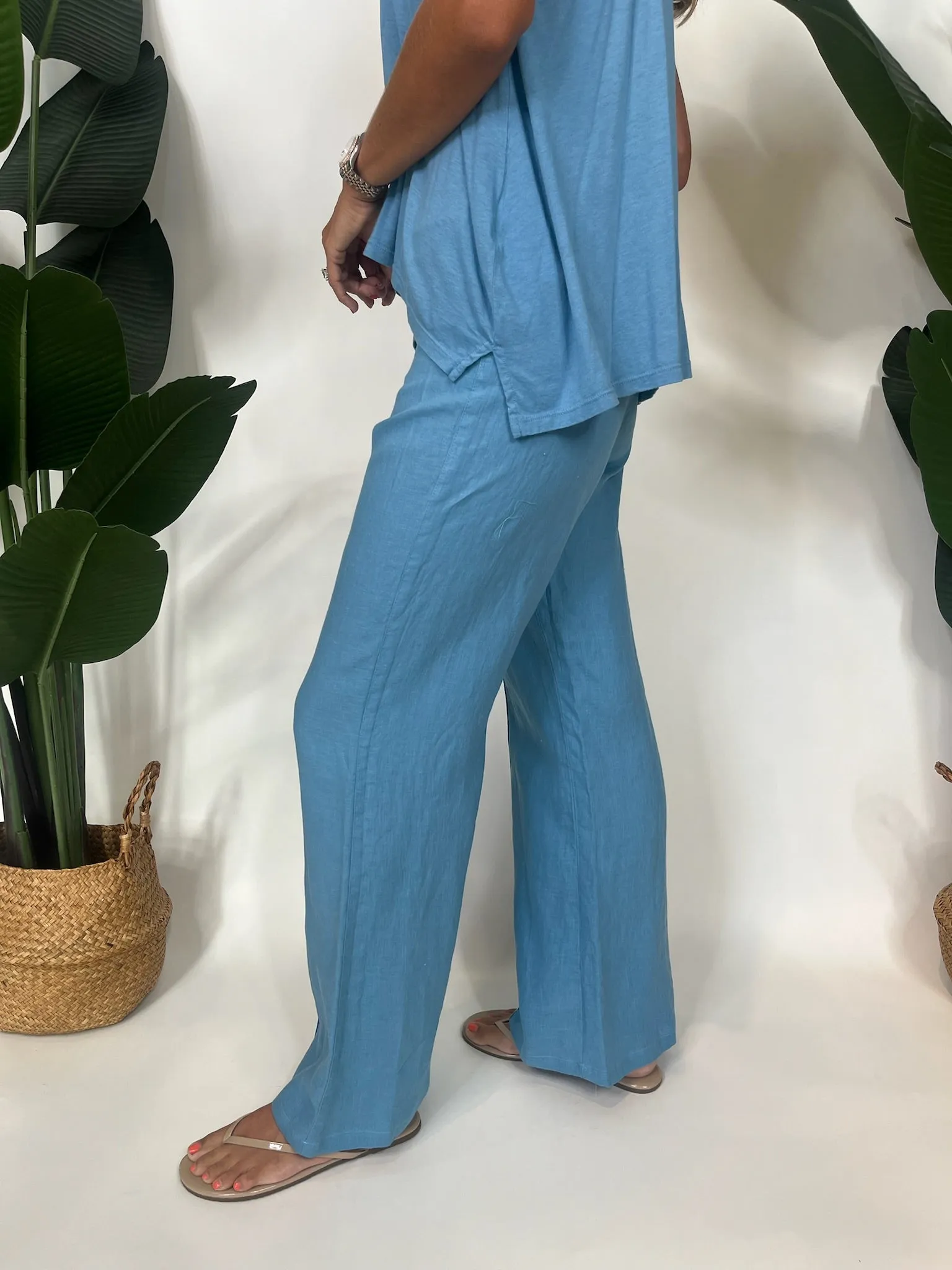 Fresh Laundry Foldover Linen Pant