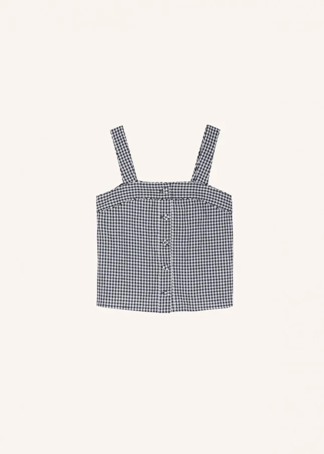 Frnch Colyne Gingham Top (Navy) - FINAL SALE