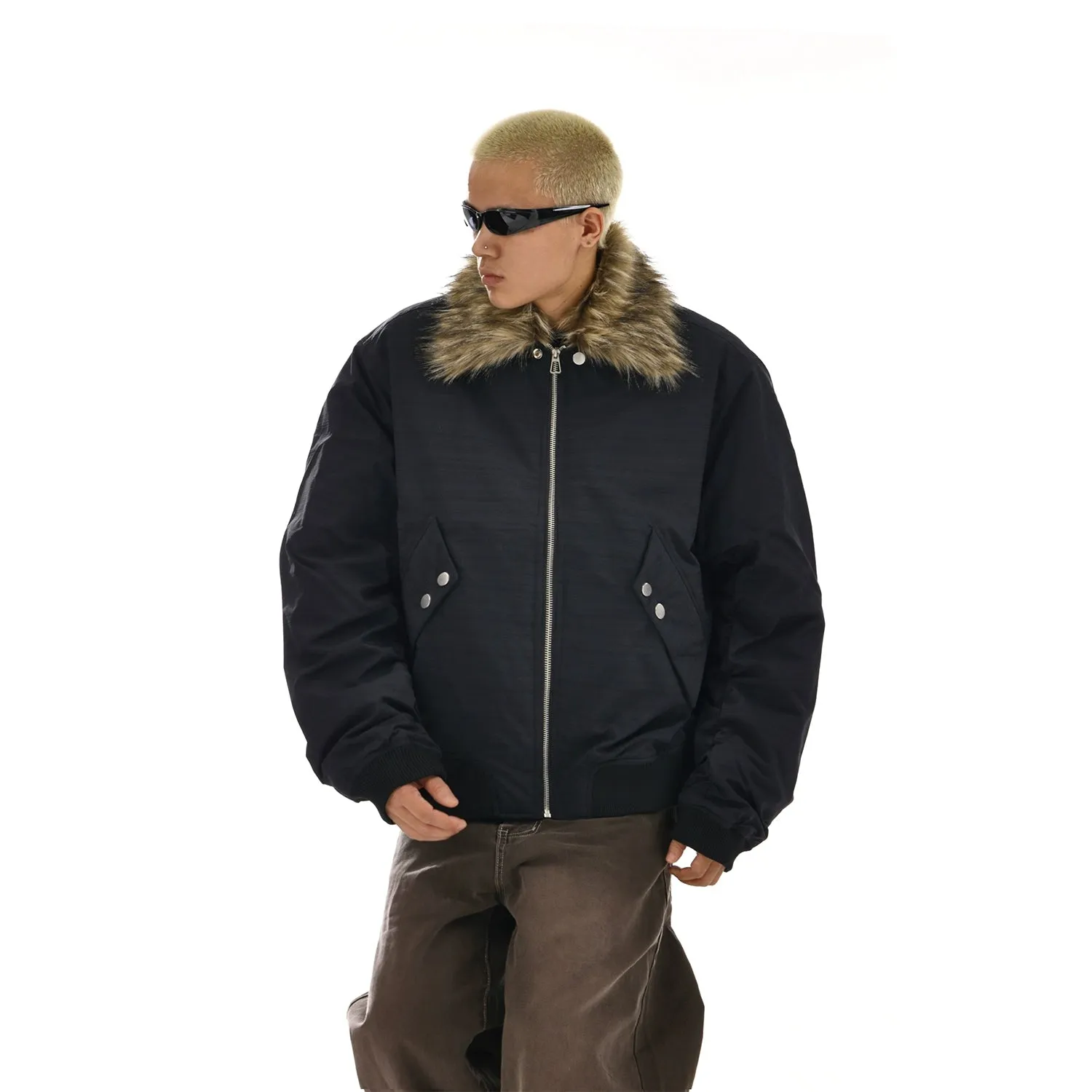 Fur Collar Insulated Parka Jacket