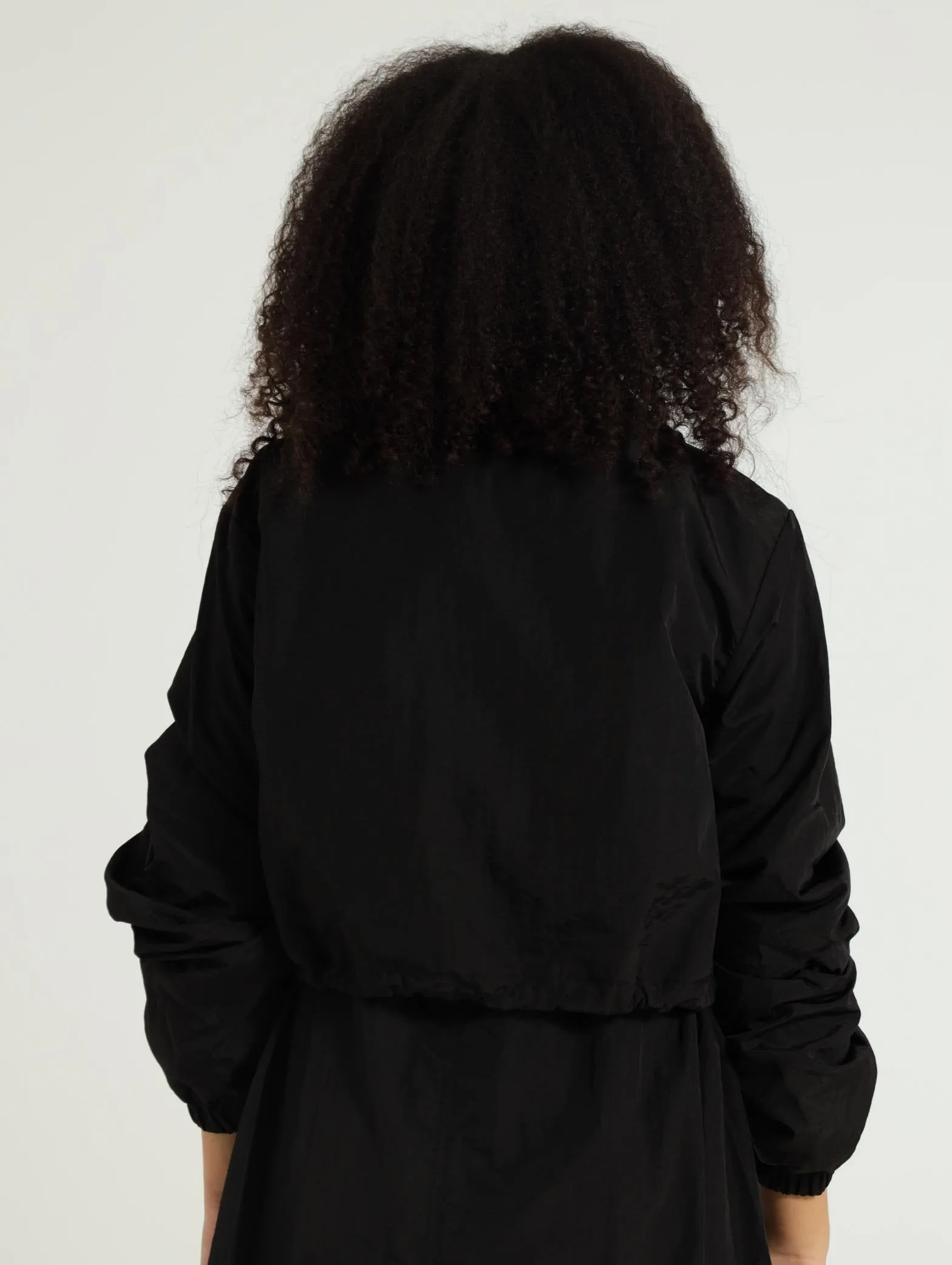 Girls Taslon Utility Jacket - Black