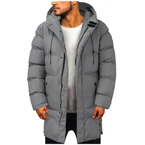 Gray long men's parka - Arne