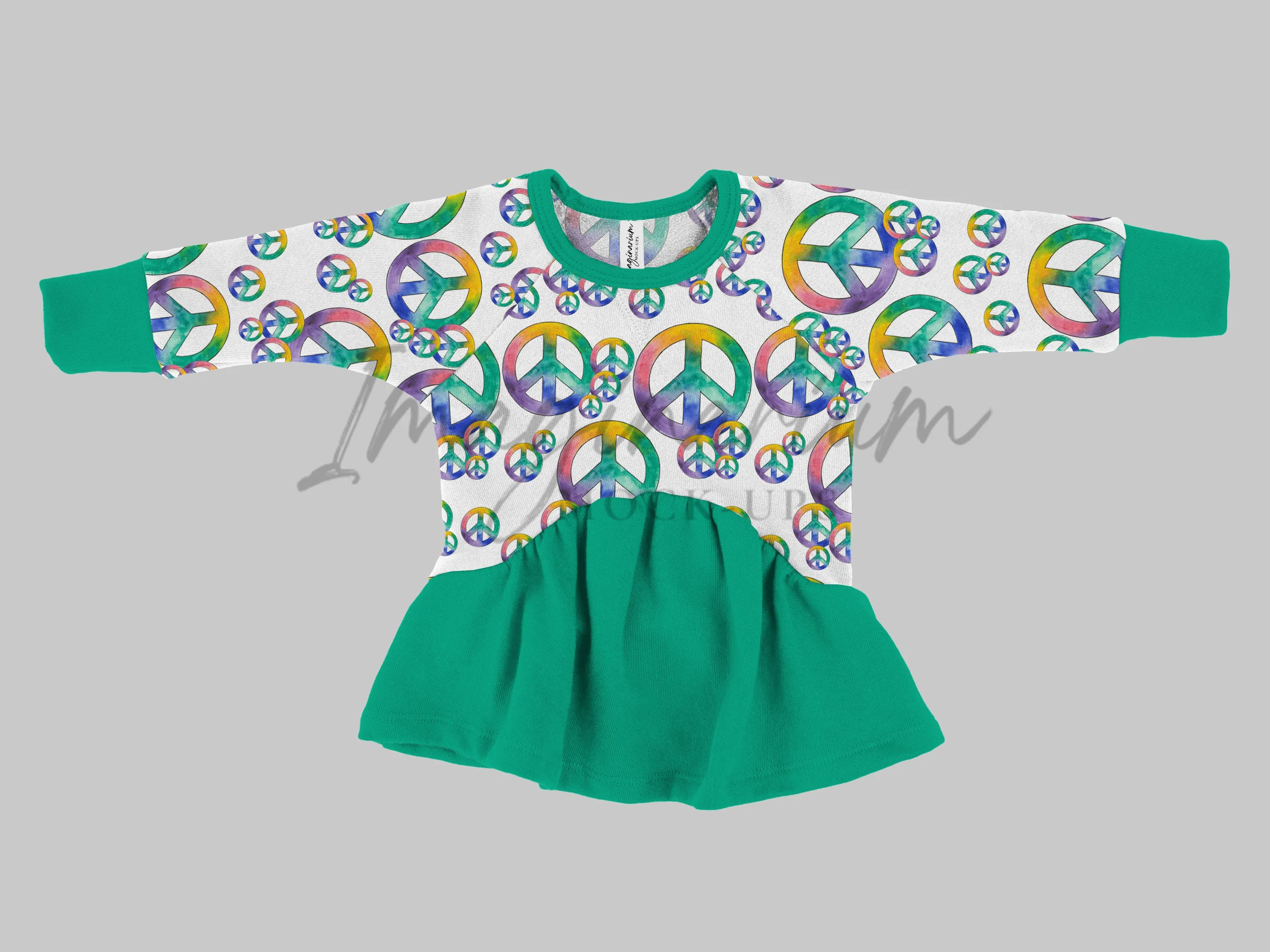 Gus   Steel Peplum Top Curved Mock Up, Realistic Clothing Mockup for Photoshop and Procreate