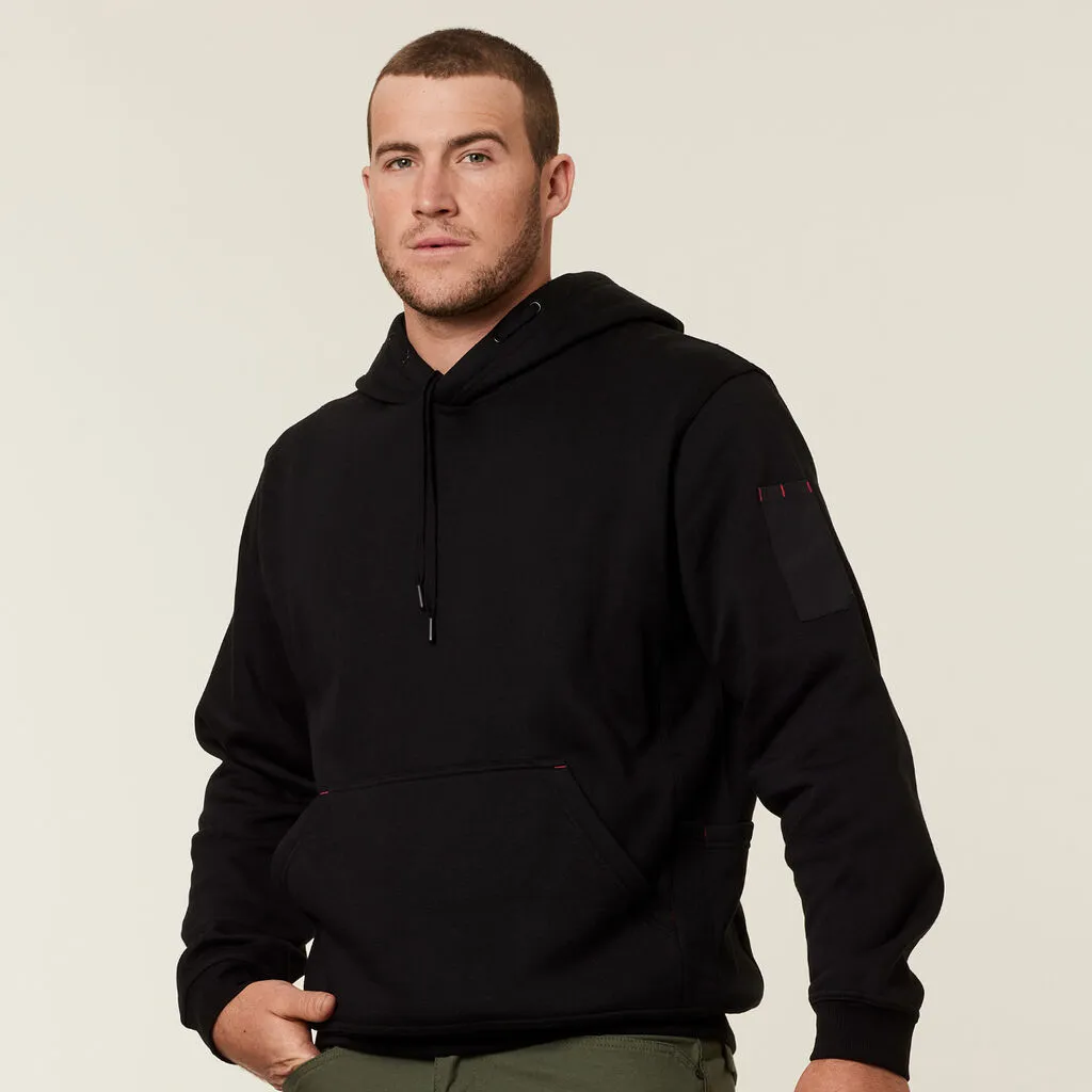 Hard Yakka Men's Foundations Brushed Fleece Hoodie - Black