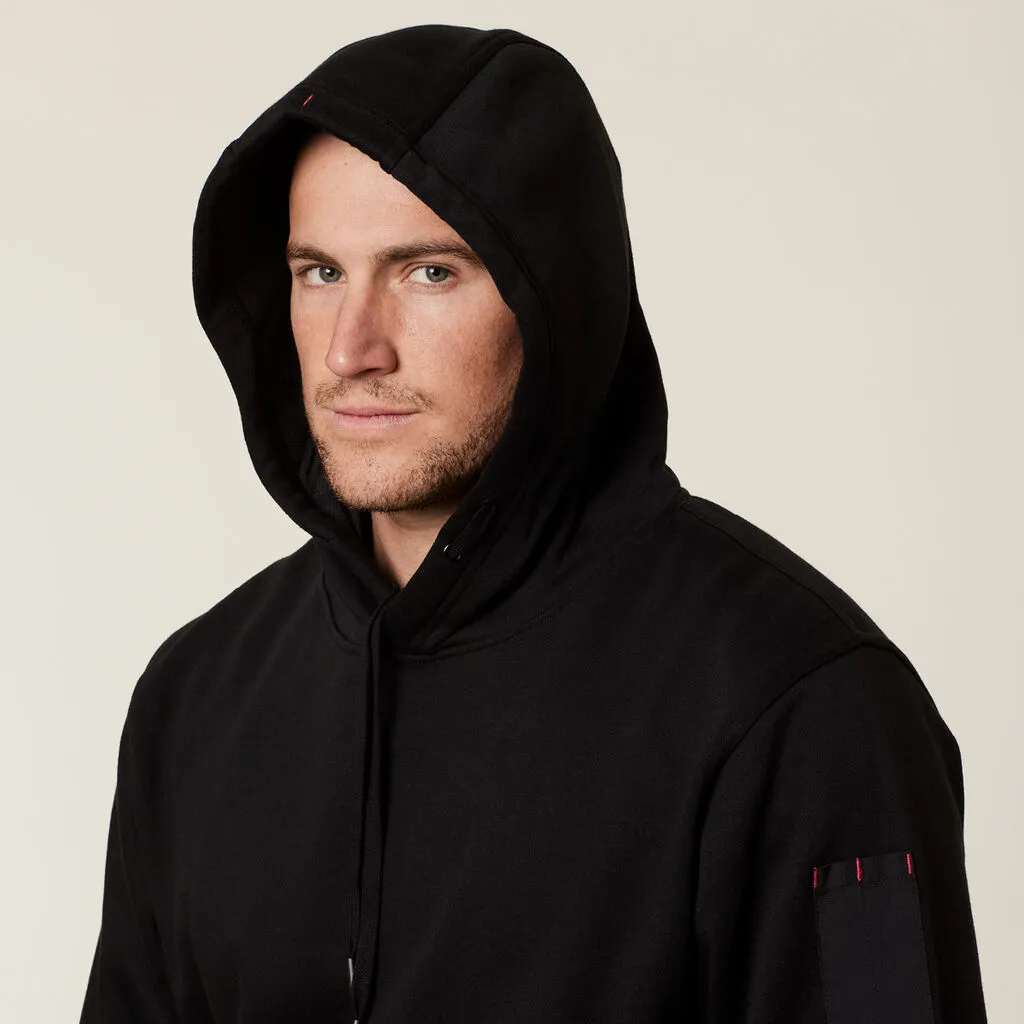 Hard Yakka Men's Foundations Brushed Fleece Hoodie - Black