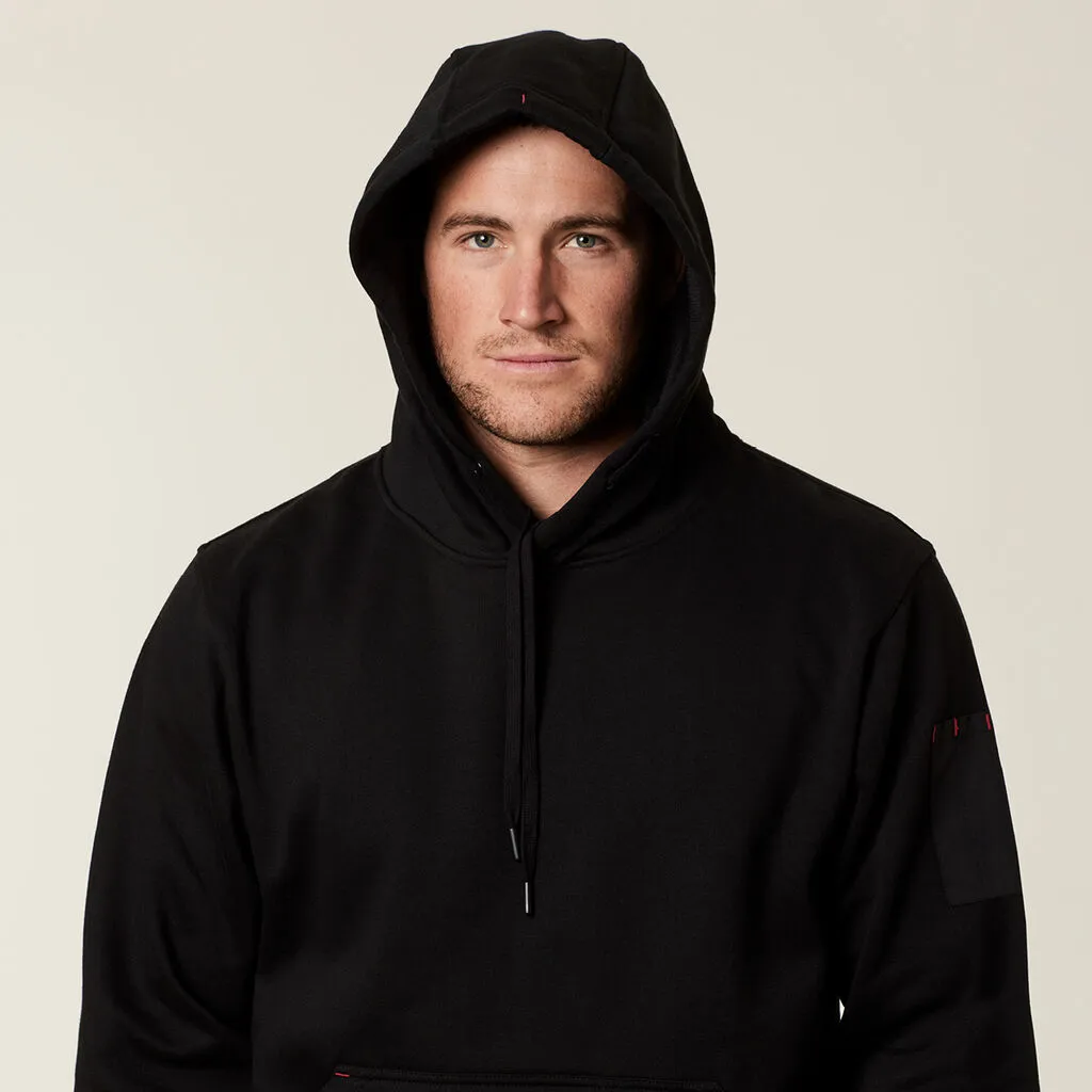 Hard Yakka Men's Foundations Brushed Fleece Hoodie - Black