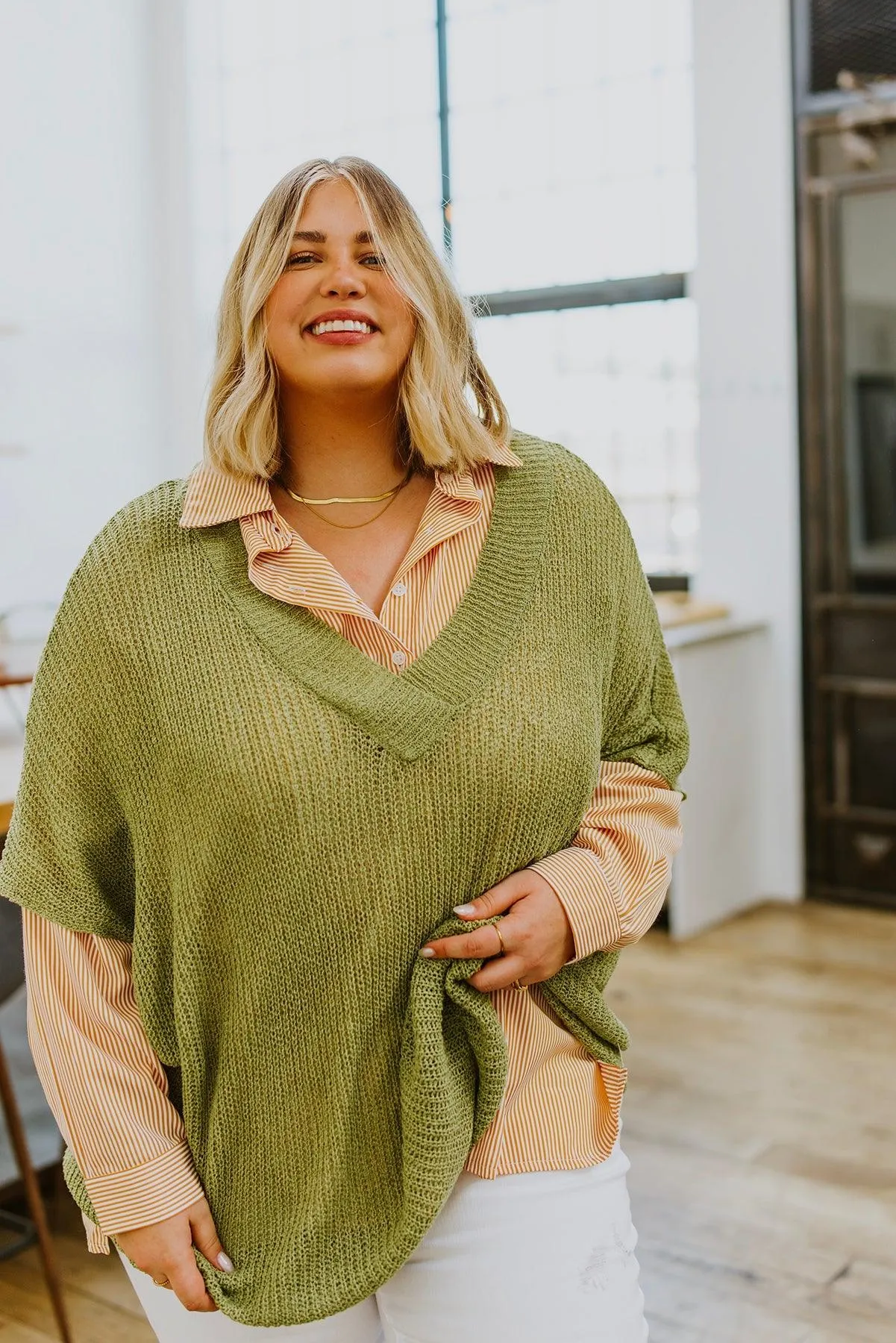 Hazel Blues® | Easy On The Eyes Striped Button Up