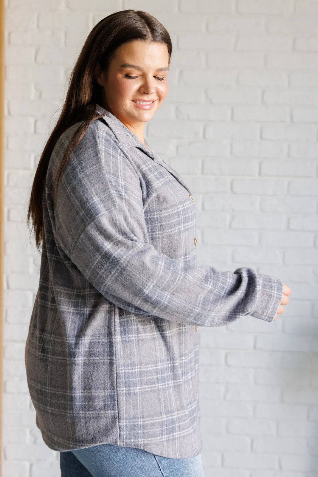 Headed My Way Plaid Button Up Top