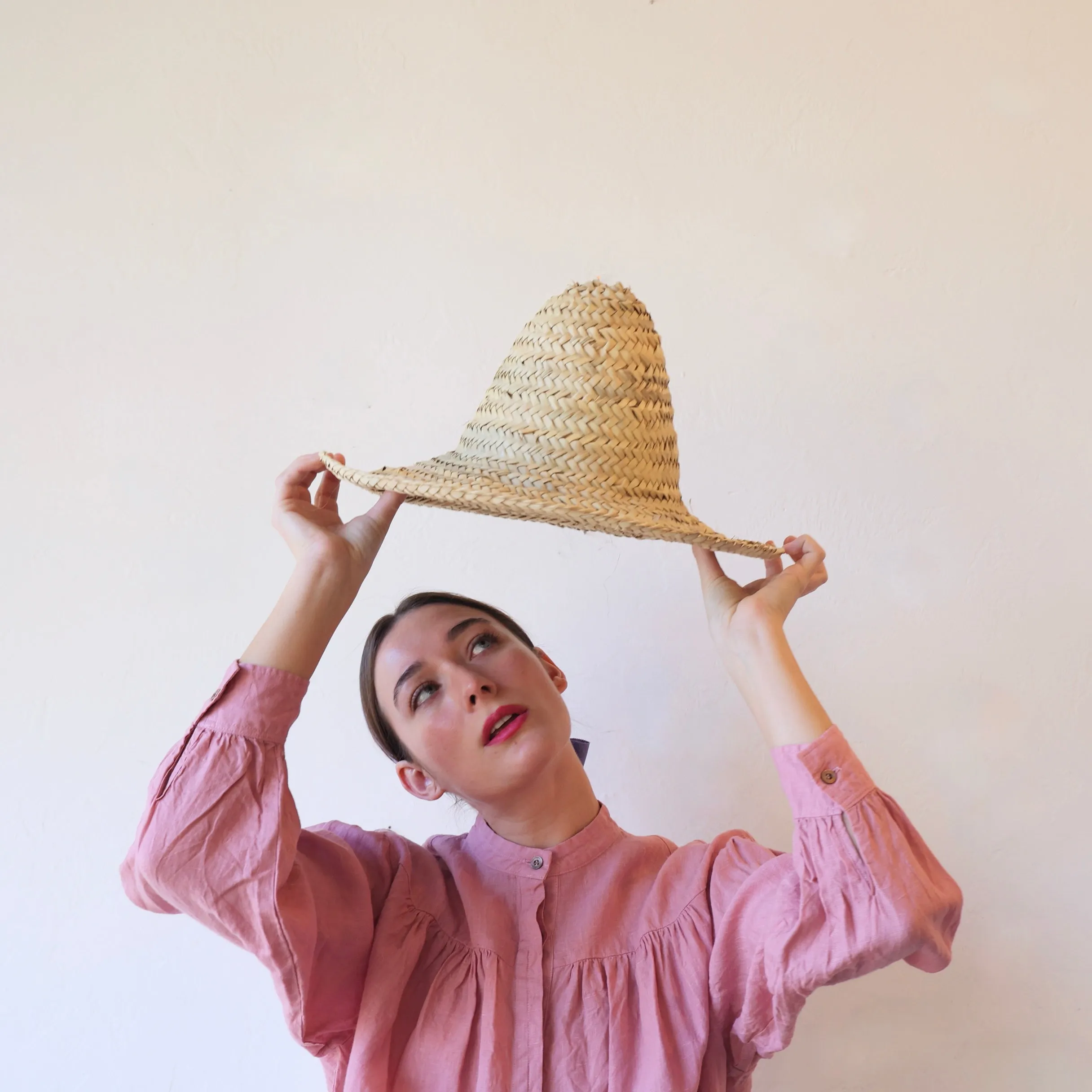 Ichi Antiquités Linen Blouse - Dusty Rose