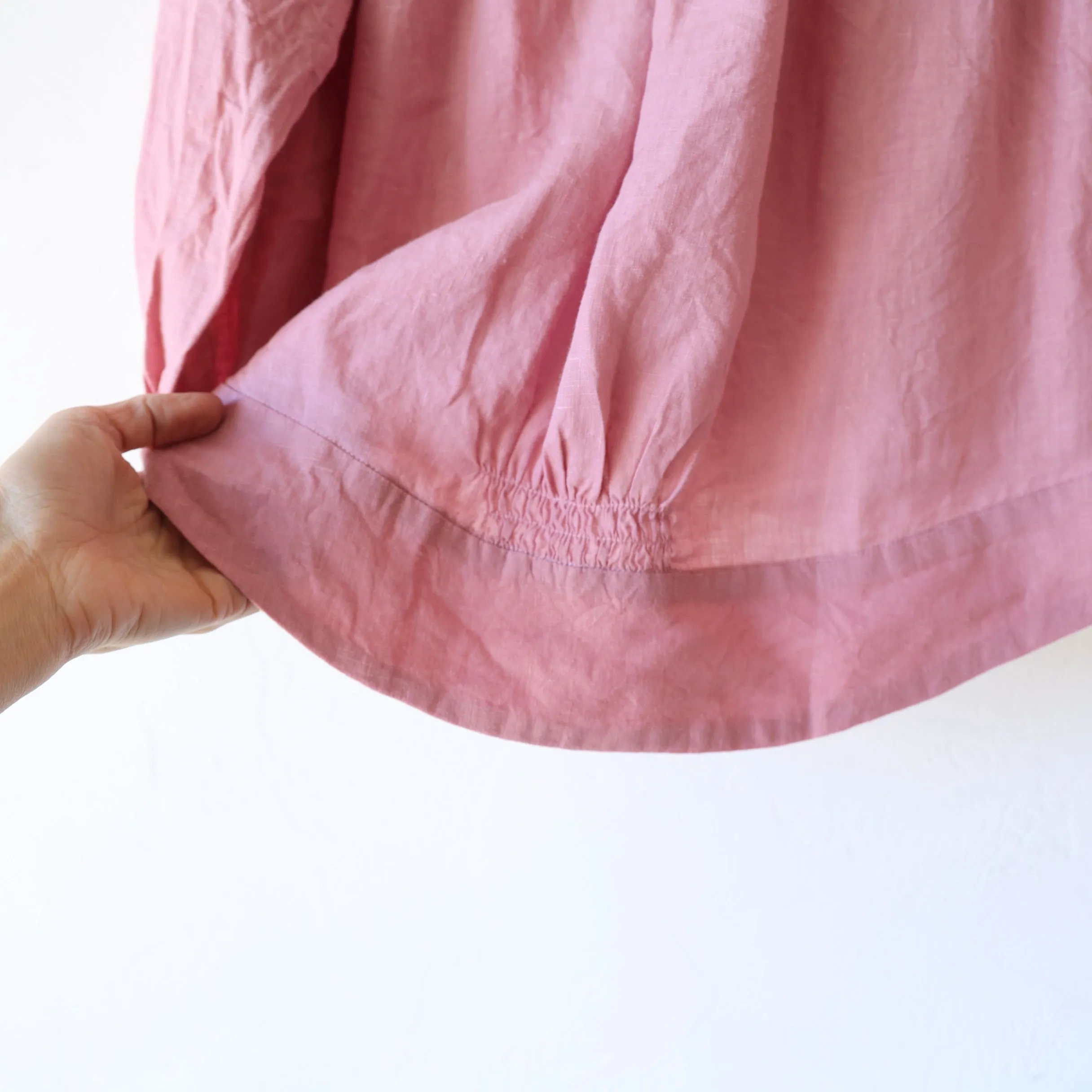 Ichi Antiquités Linen Blouse - Dusty Rose