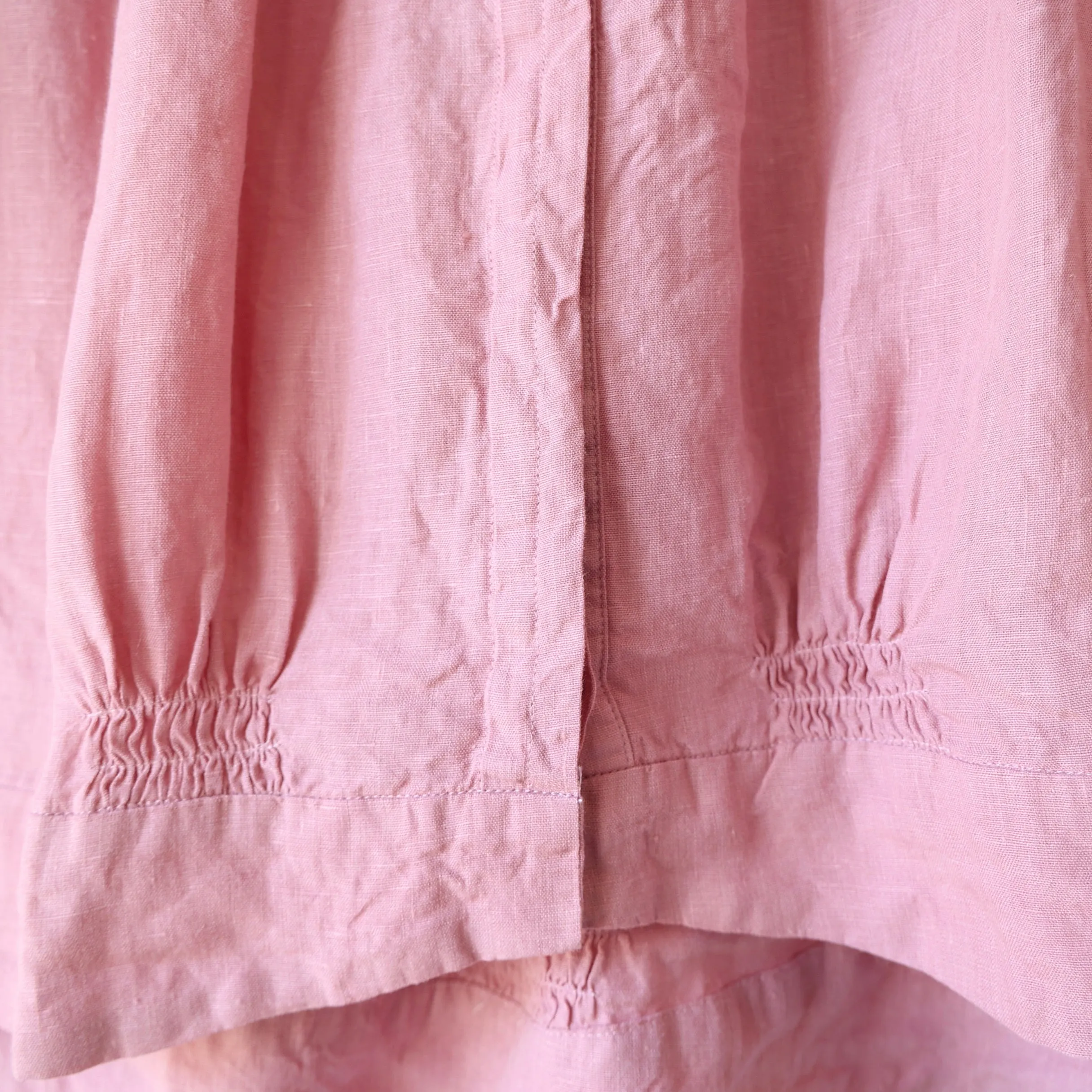 Ichi Antiquités Linen Blouse - Dusty Rose