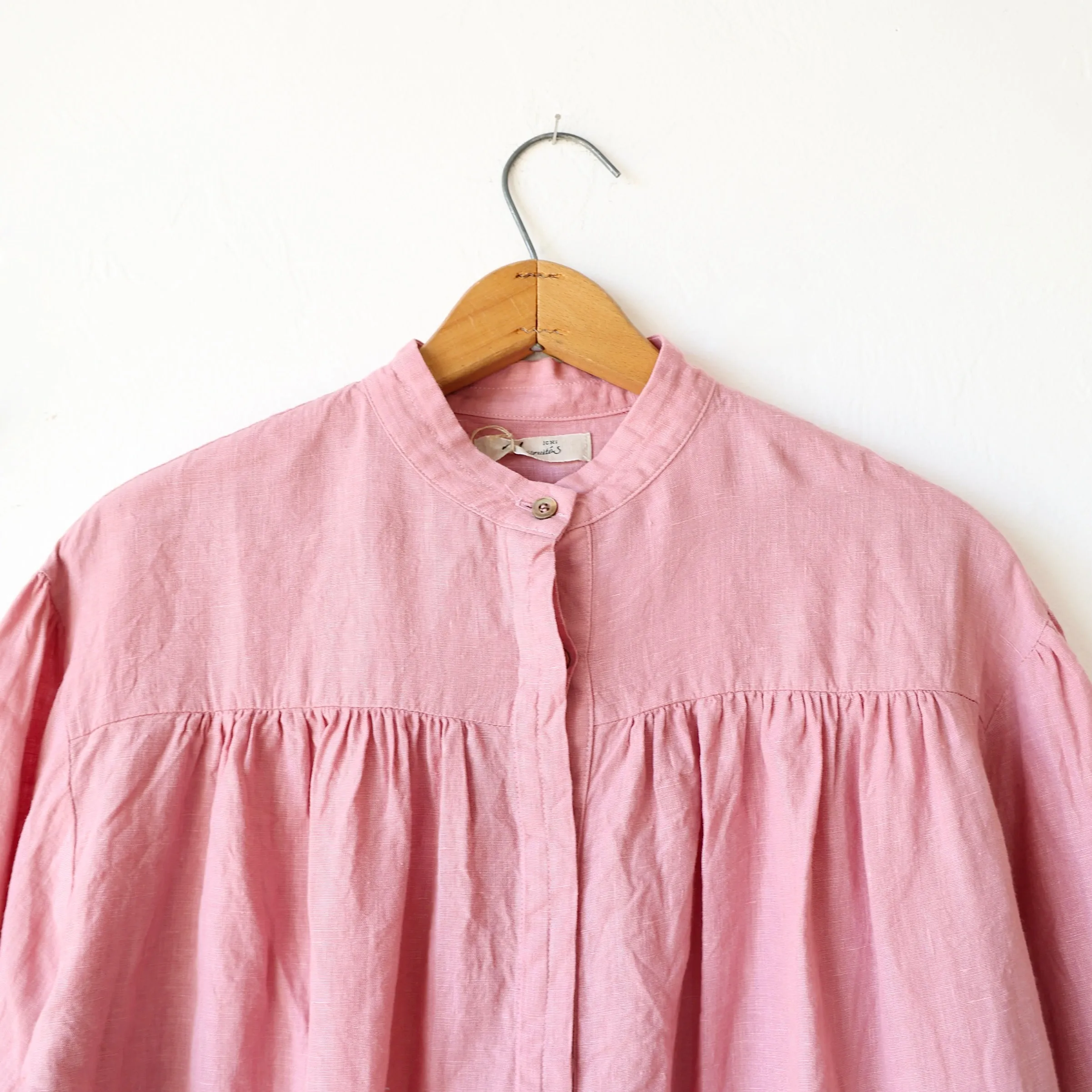 Ichi Antiquités Linen Blouse - Dusty Rose