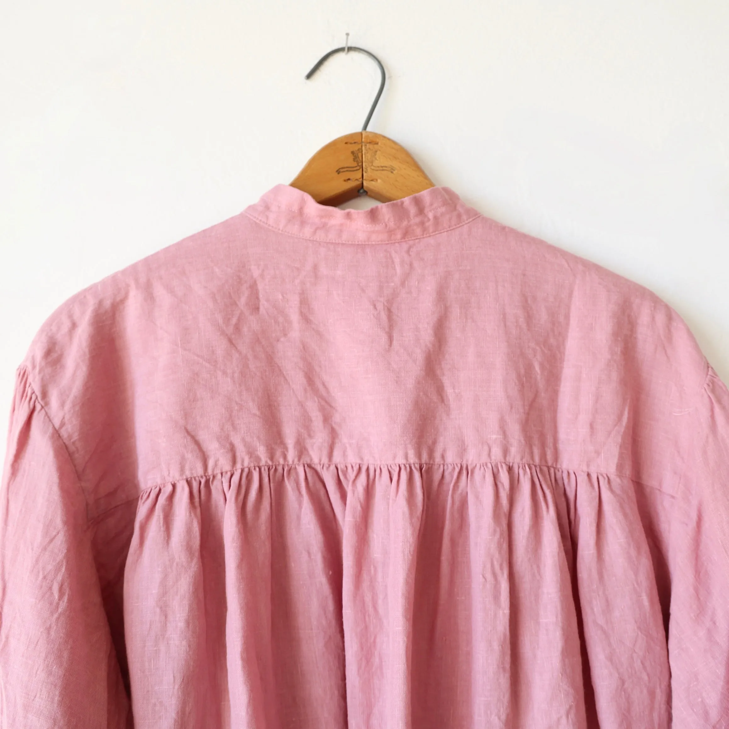 Ichi Antiquités Linen Blouse - Dusty Rose