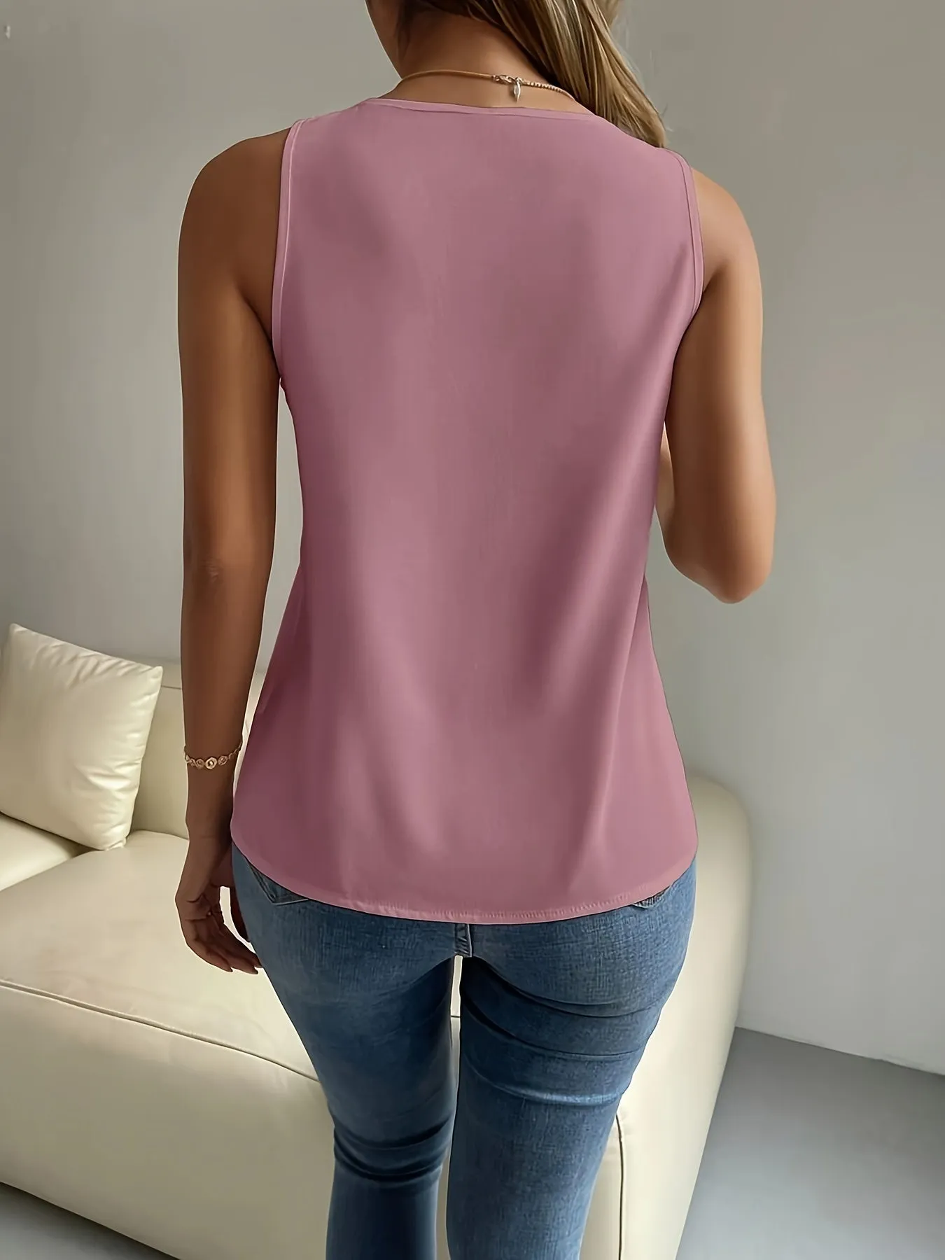 Isla™  | Elegant Lace Trim Tank Vest