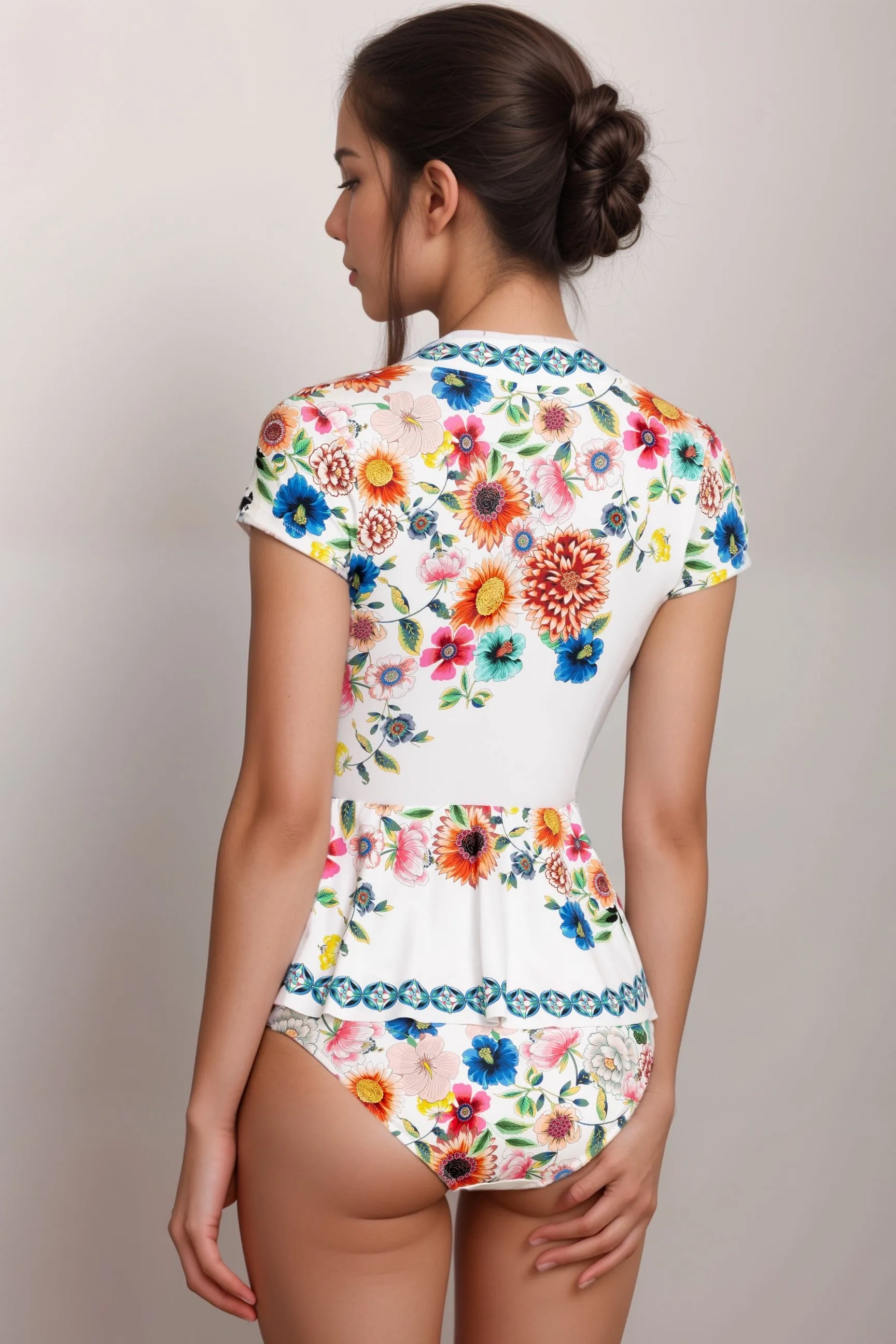 Johnny Was Mirror Palace Tankini Wrap Top CSW6523-N