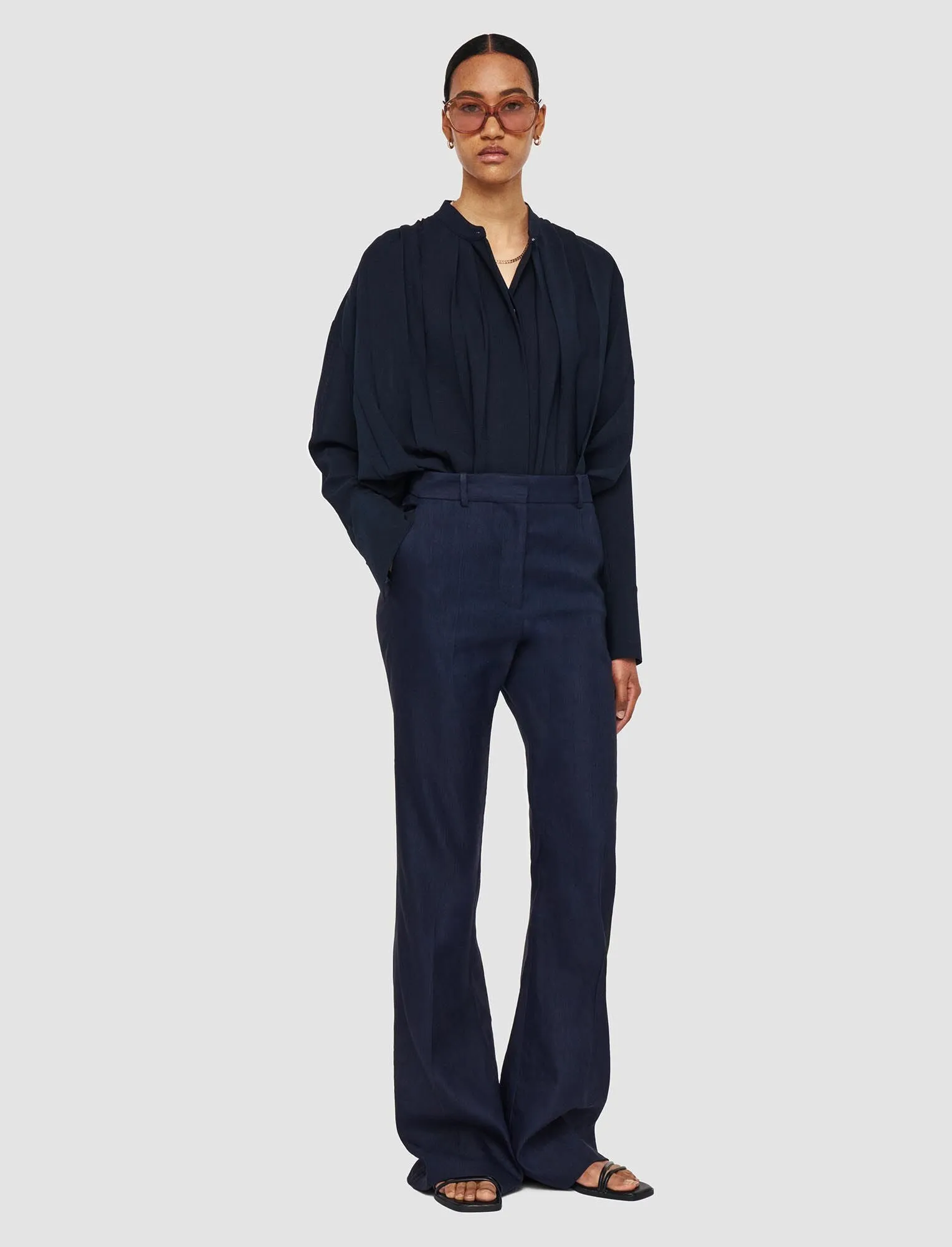 JOSEPH TAFIRA LINEN STRETCH TROUSER