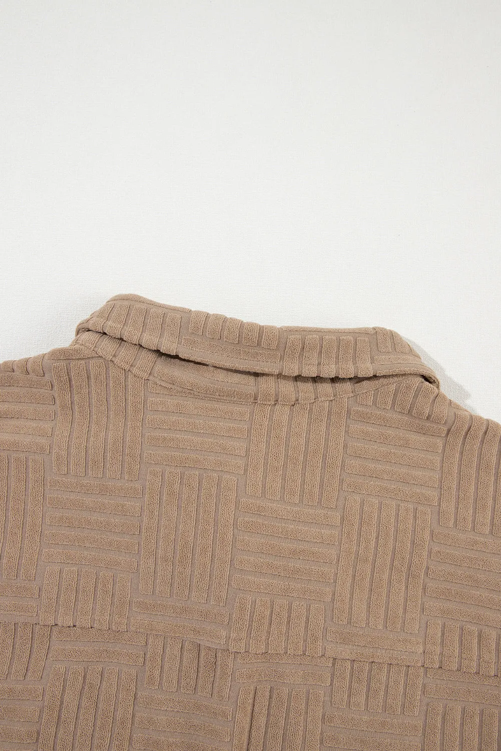 KaleaBoutique Textured Chest Pocket Button-Up Shacket