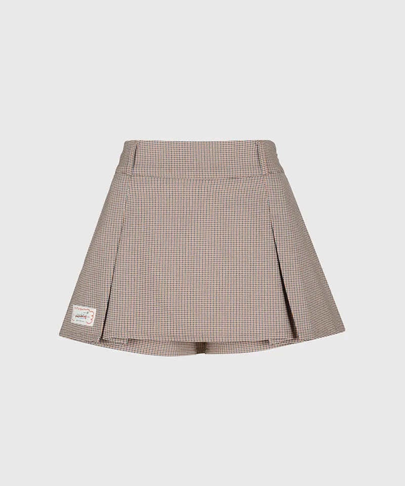 KANDINI Low-Rise Pleated Skirt - Orange