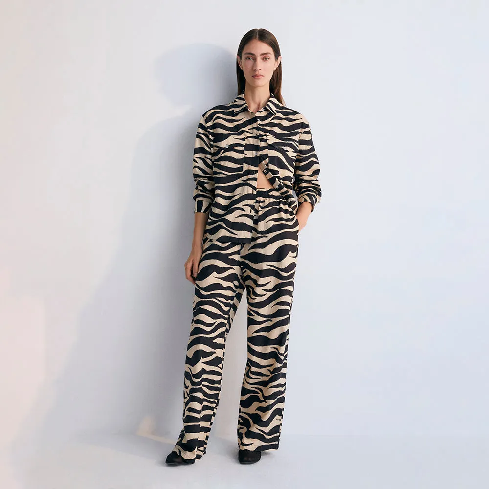 Kavala Woman's Shirt & Pants Set | Zebra