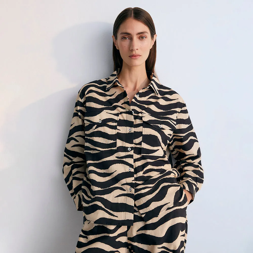 Kavala Woman's Shirt & Pants Set | Zebra
