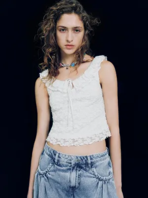 Lace Sleeveless Blouses