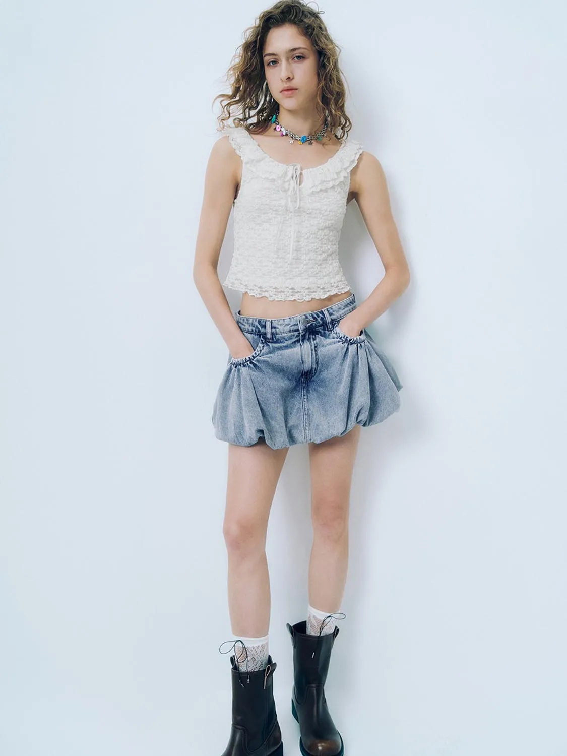 Lace Sleeveless Blouses