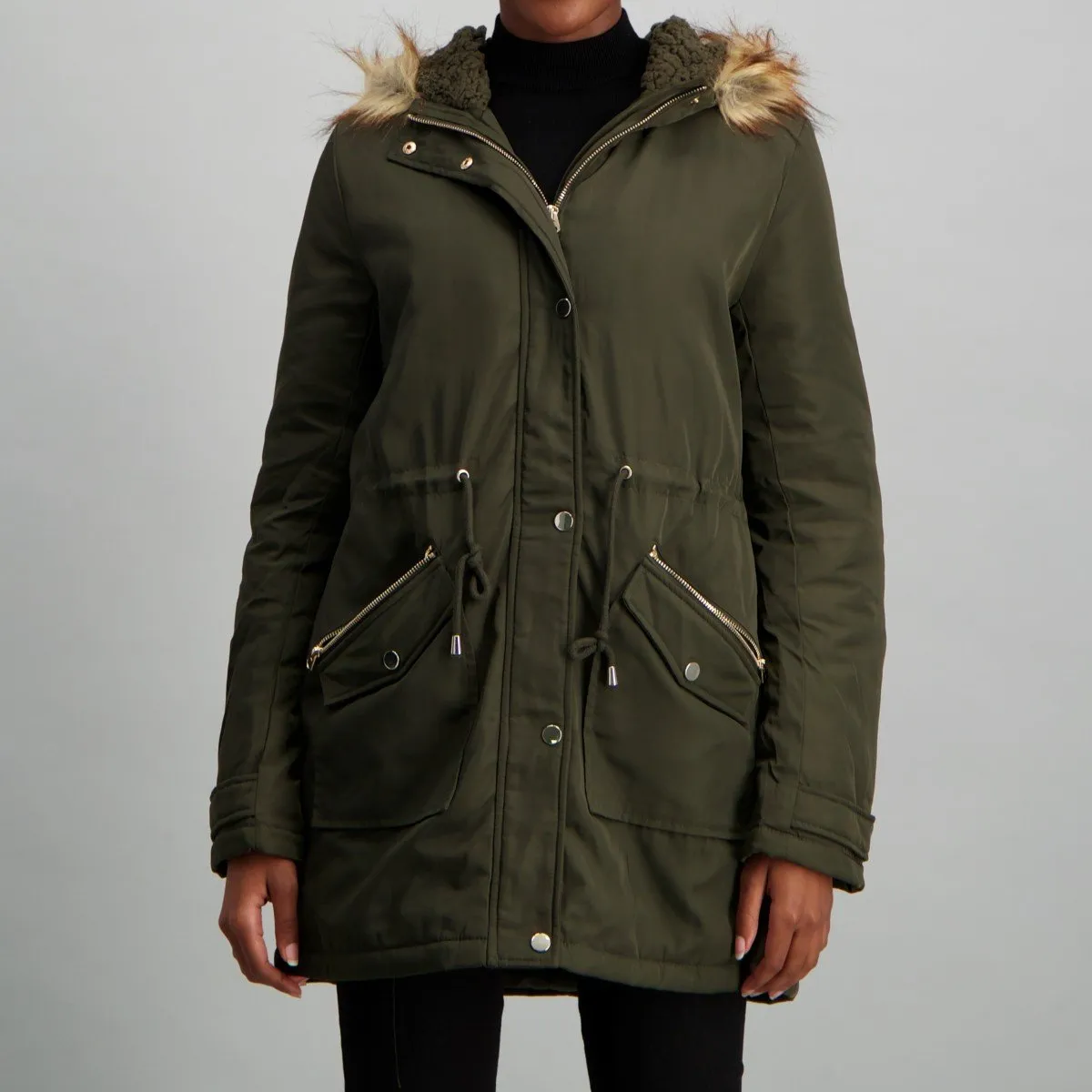 Ladies Parker Jacket - Khaki
