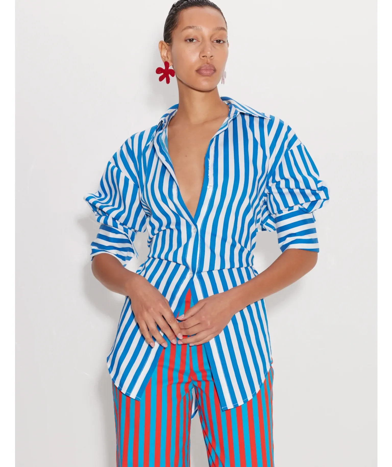 Loch Striped Poplin Button Up
