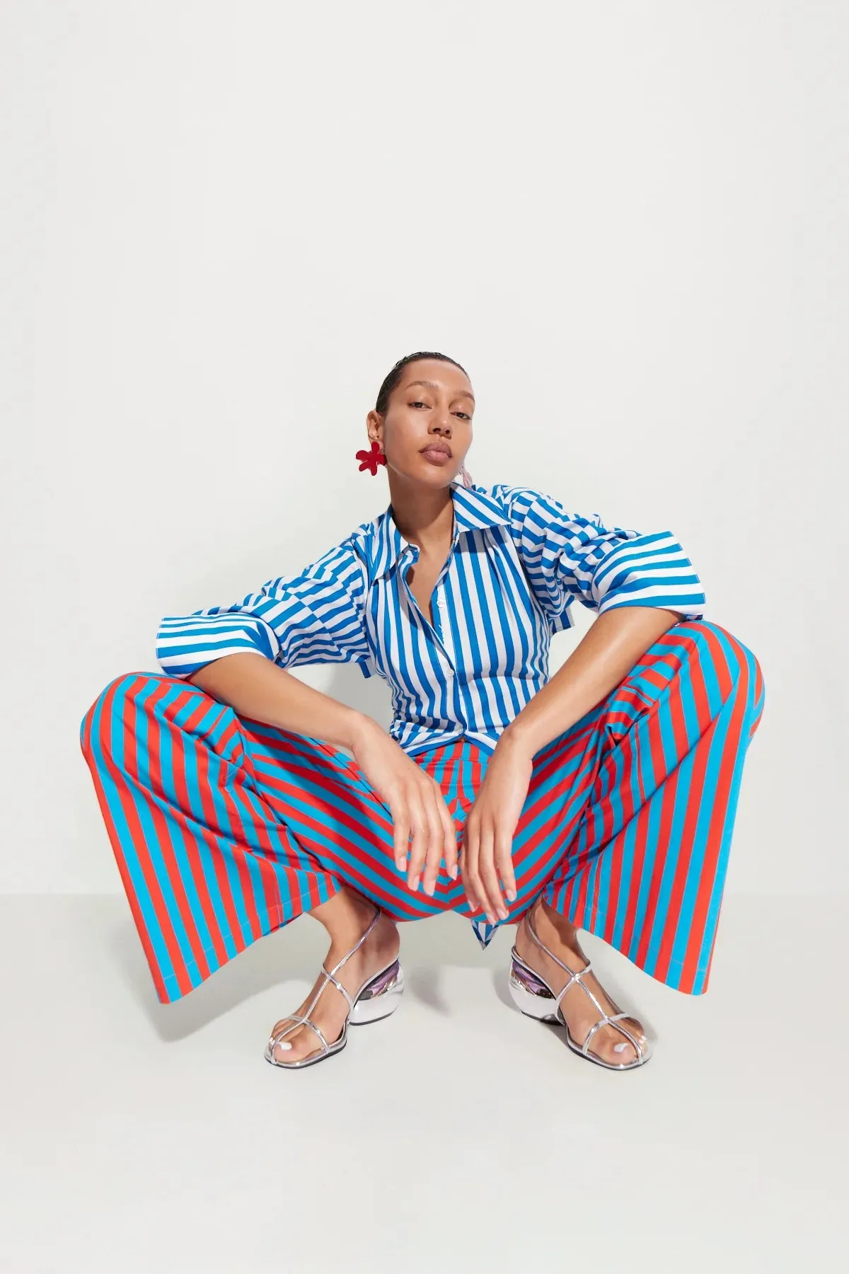 Loch Striped Poplin Button Up