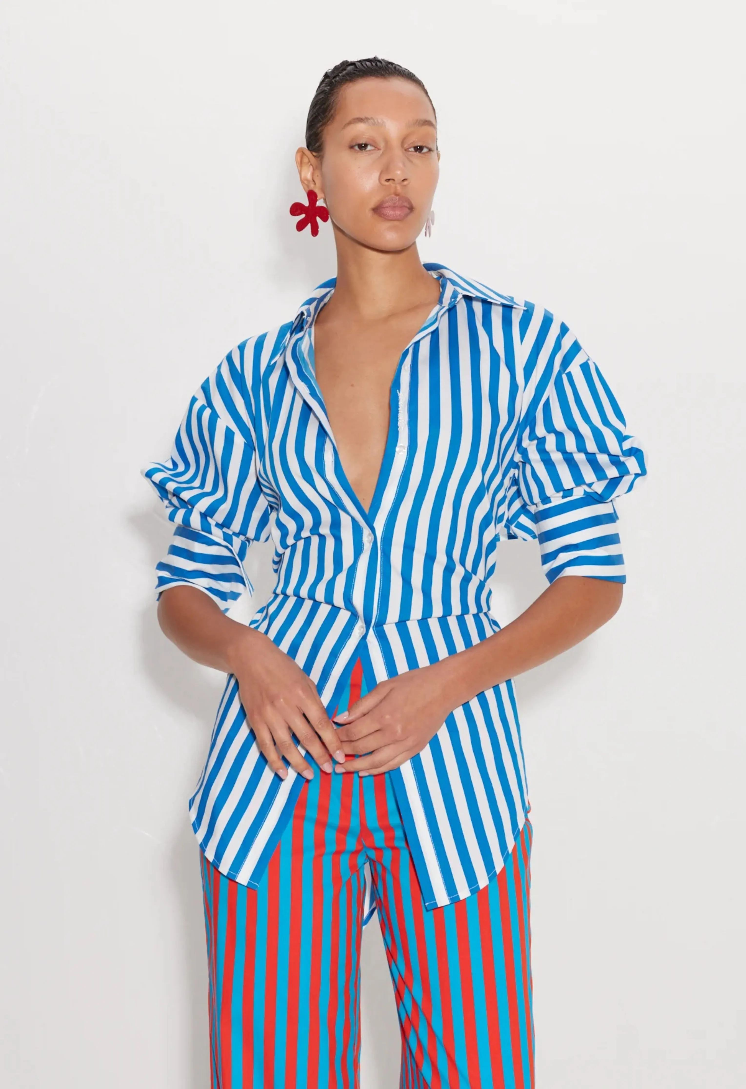 Loch Striped Poplin Button Up
