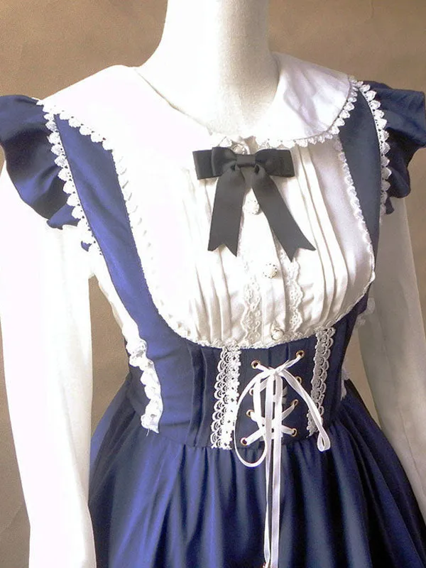 Lolita Shirt Lace Bows White Lolita Top