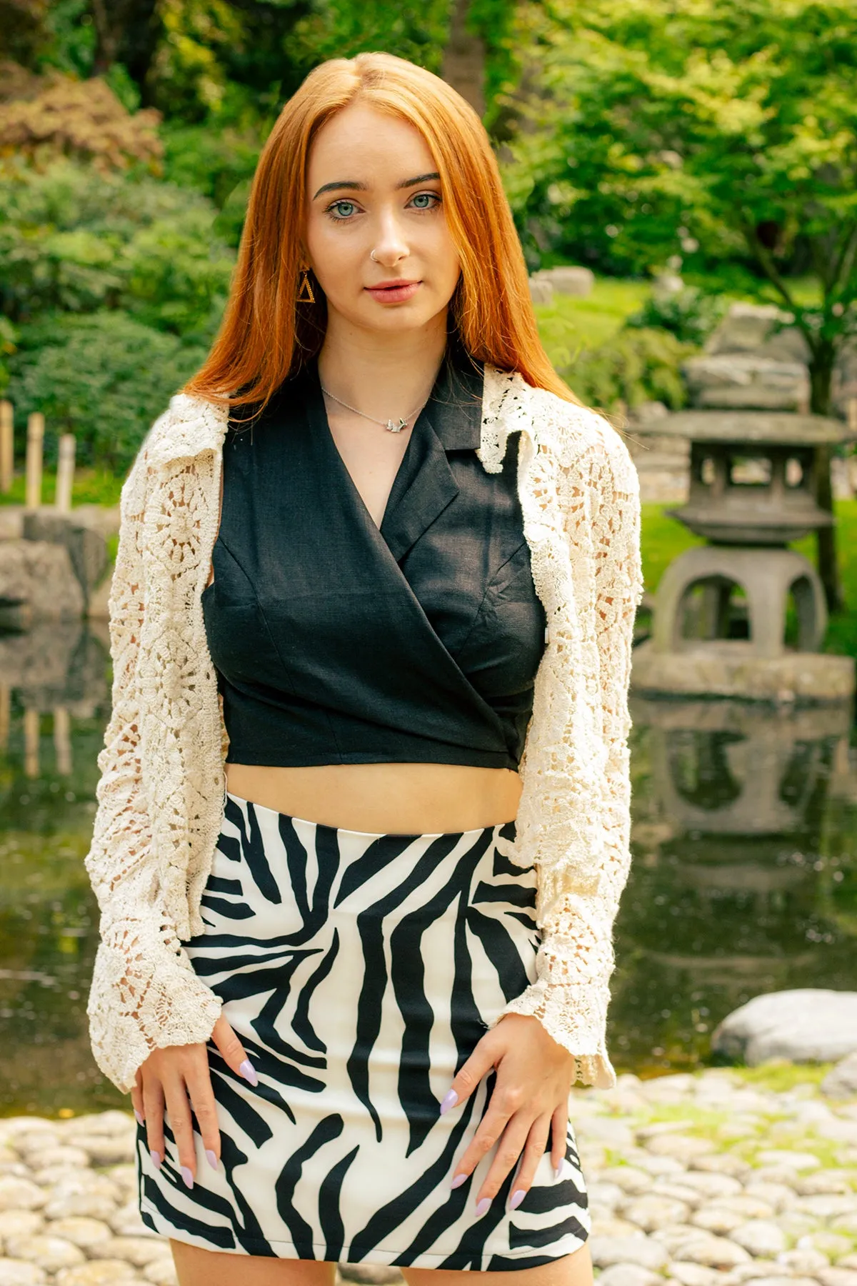 Long Sleeve Crochet Button Up Shirt
