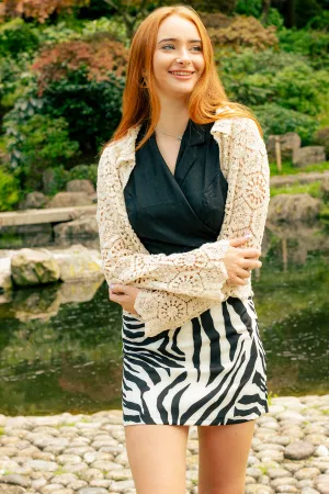 Long Sleeve Crochet Button Up Shirt
