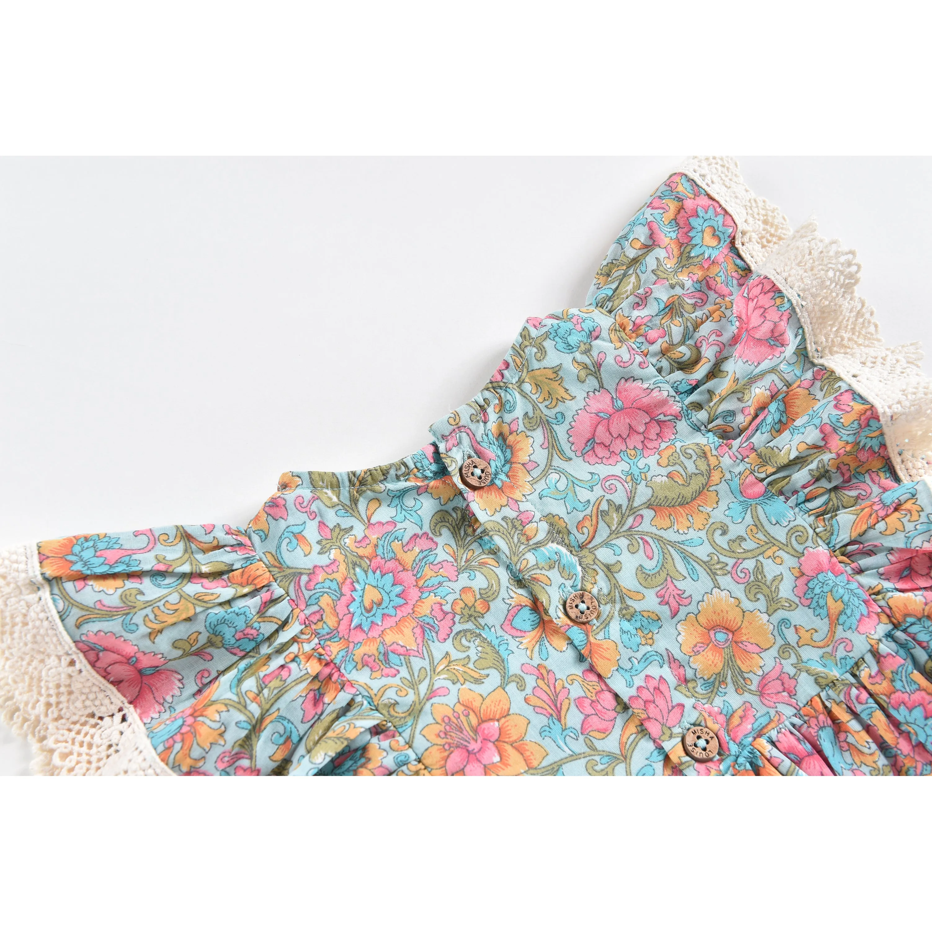 Louise Misha Blouse Ines Printed Cotton Voile Water River Flowers