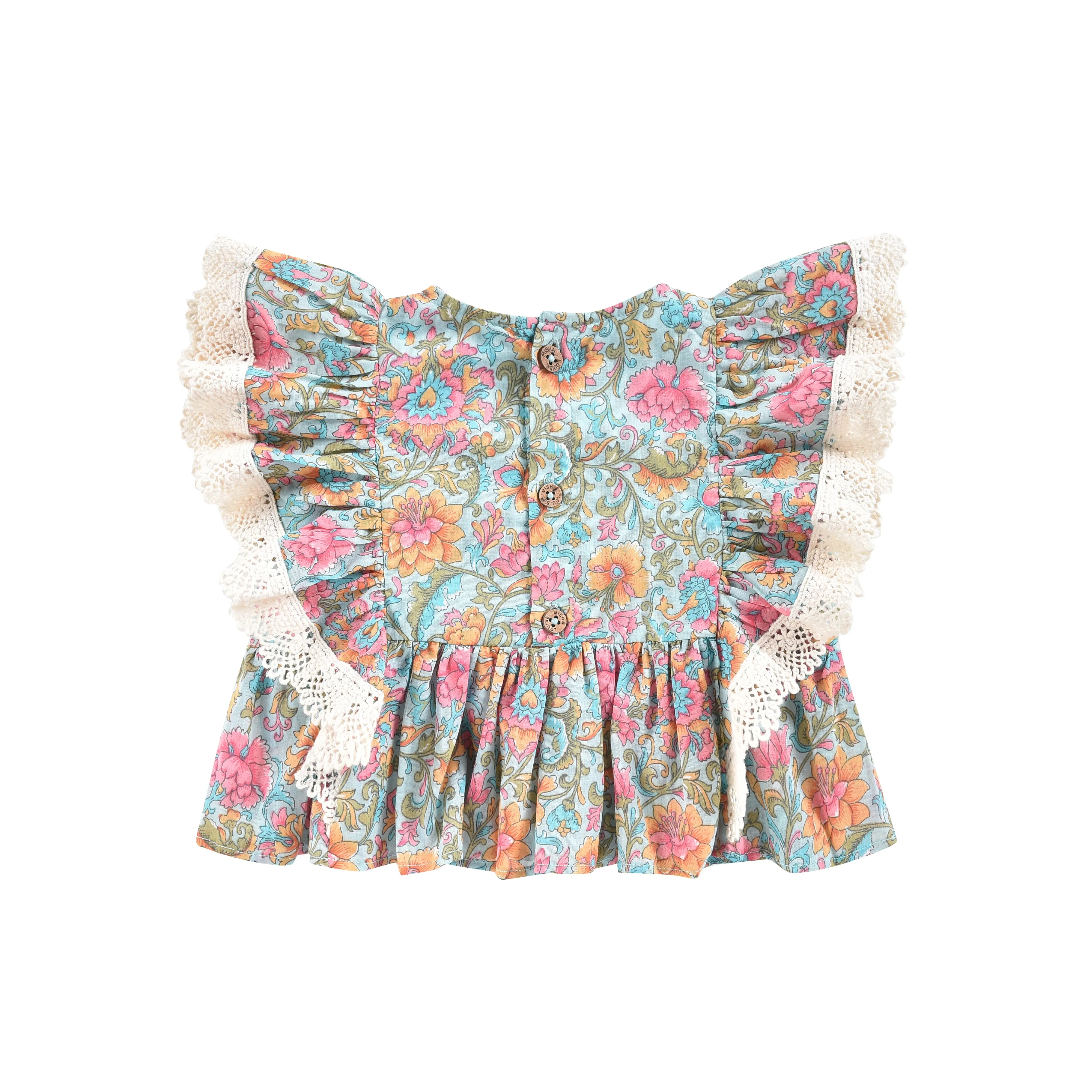 Louise Misha Blouse Ines Printed Cotton Voile Water River Flowers