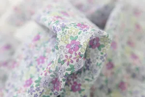 Lovely Floral Cotton Double Gauze Fabric, Pink Flower Gauze, Baby Fabric, Quality Korean Fabric - 59 Inches Wide - By the Yard 3/11173