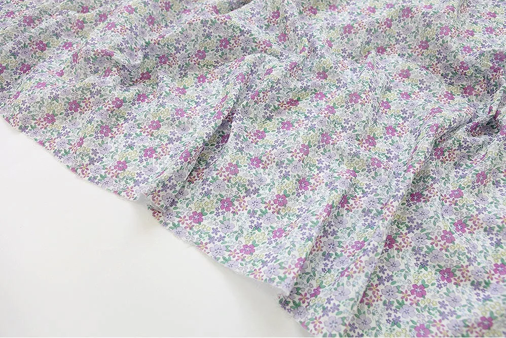 Lovely Floral Cotton Double Gauze Fabric, Pink Flower Gauze, Baby Fabric, Quality Korean Fabric - 59 Inches Wide - By the Yard 3/11173