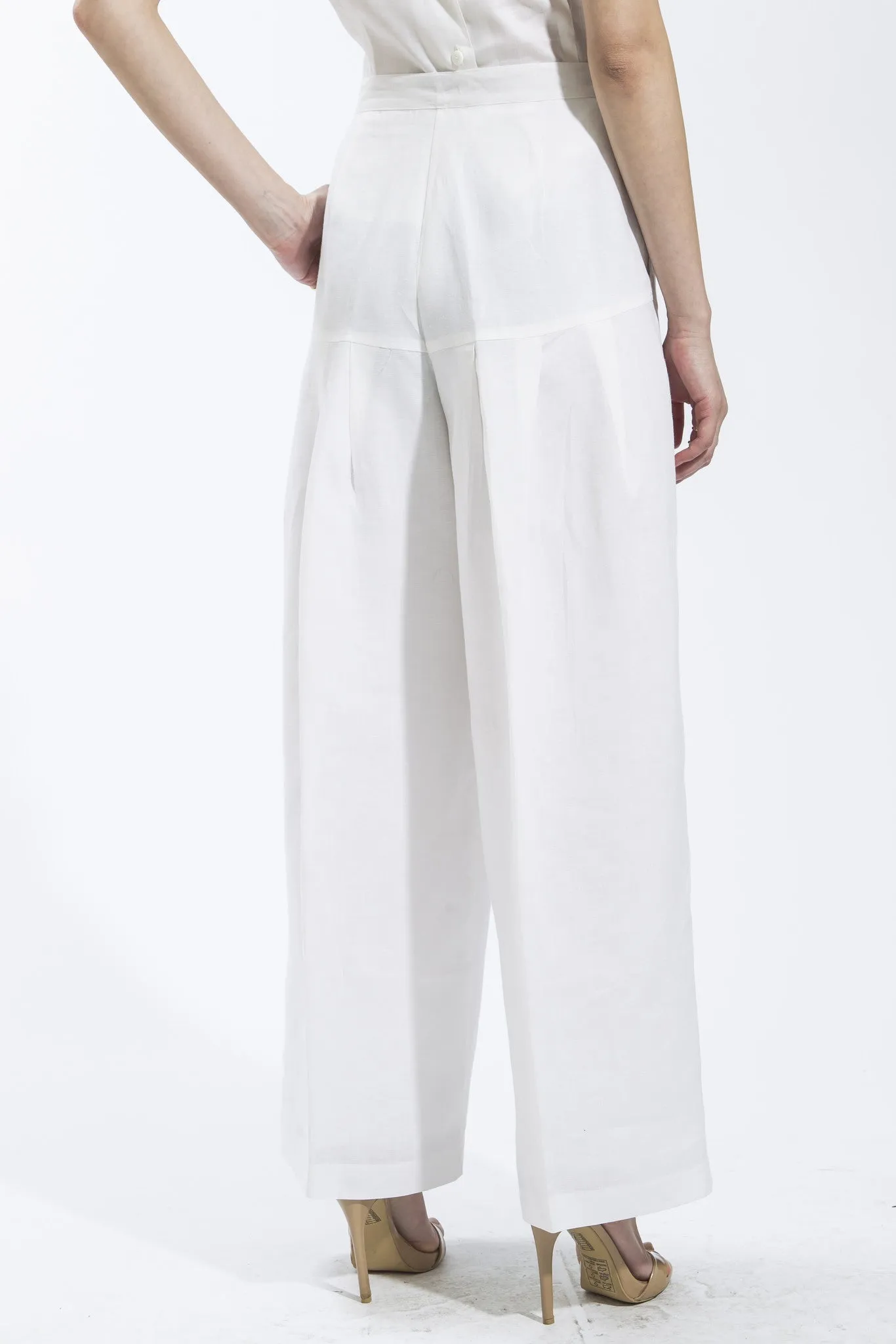 Made in NY - Fitted Yoke Wide Leg Pants (Style 1820)