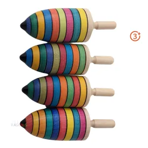Mader Thunderbolt Stripe Wooden Top - Multi-colour