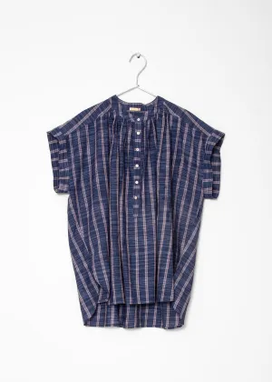 Maia Multi Pin Stripe Top - Natural Indigo
