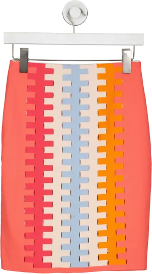 Marc Cain Pink Multicoloured Coral Mini Skirt UK S