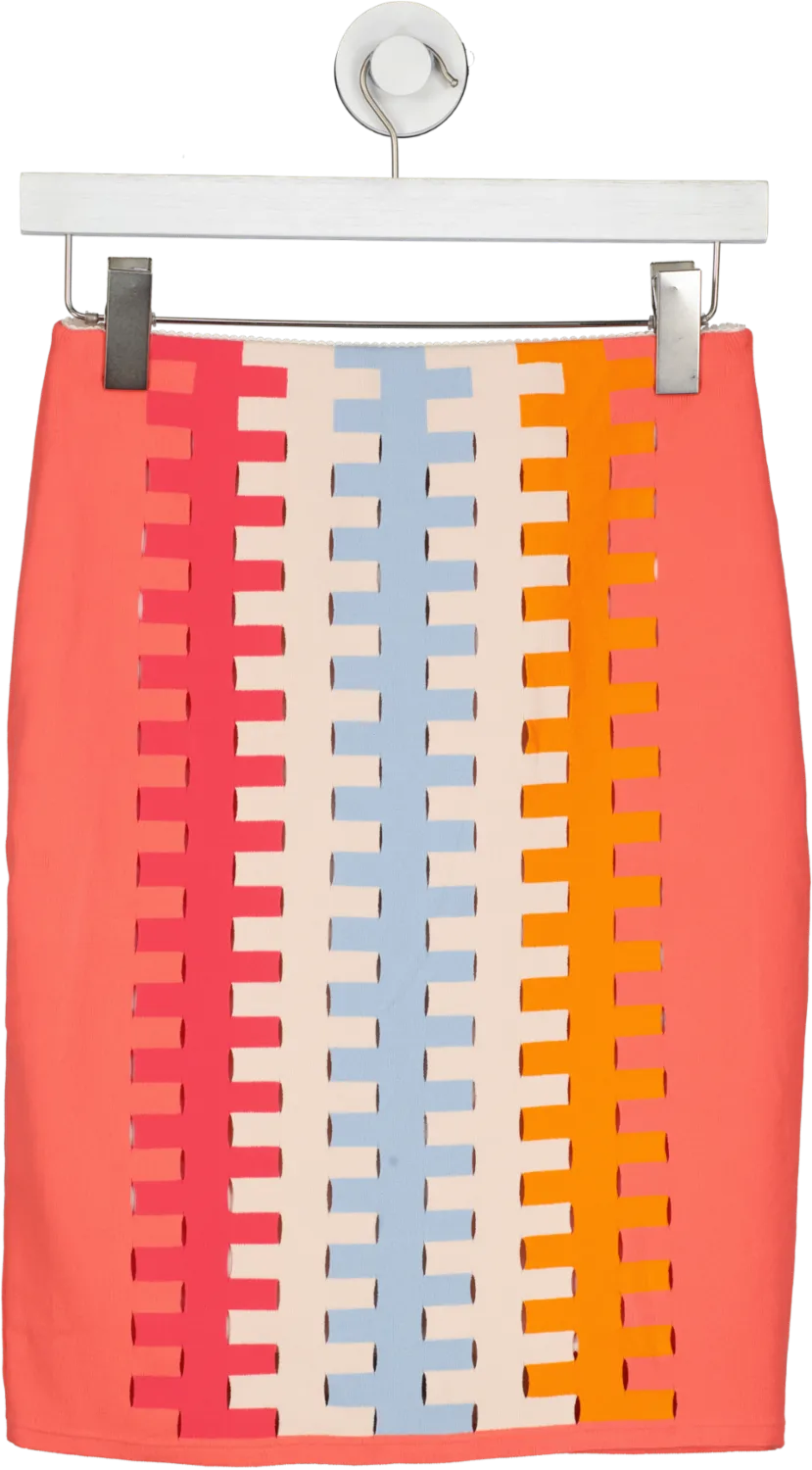 Marc Cain Pink Multicoloured Coral Mini Skirt UK S