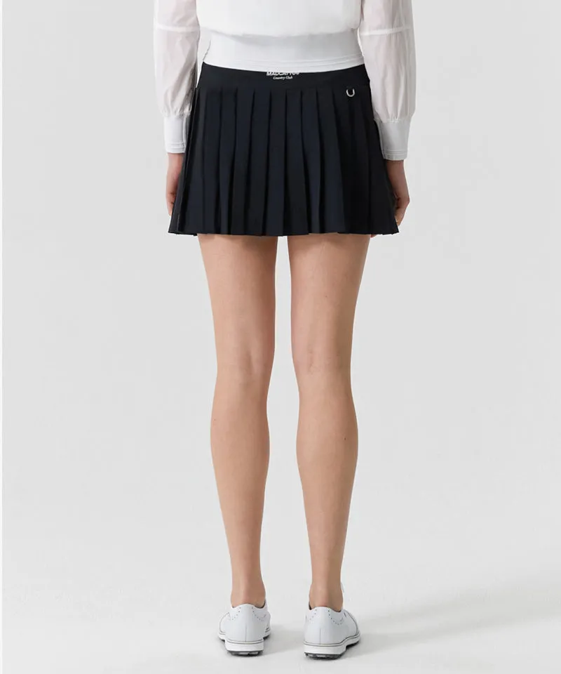 MCC Women's Pleats Mini Skirt - Dark Navy
