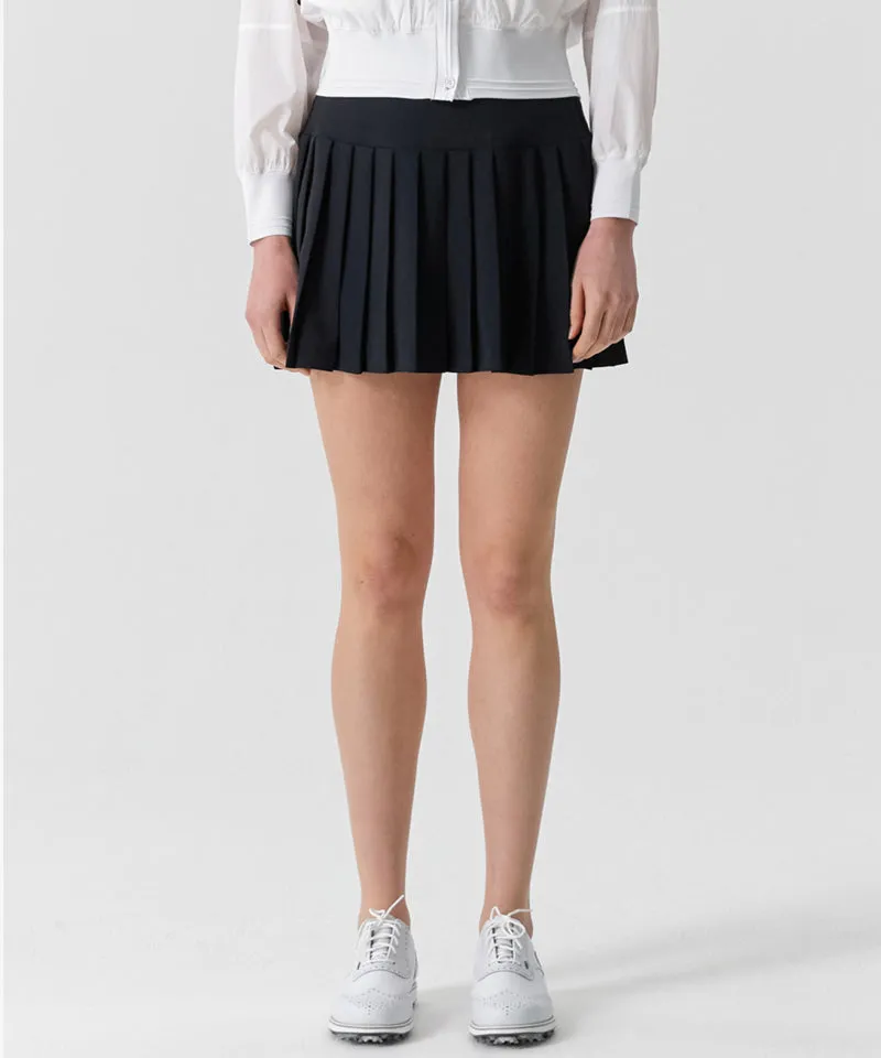 MCC Women's Pleats Mini Skirt - Dark Navy