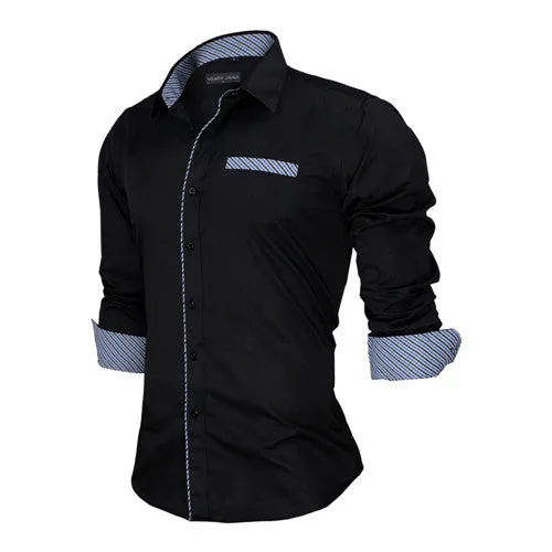 Men's British Style Button Up - Slim Fit - L/S - Cotton