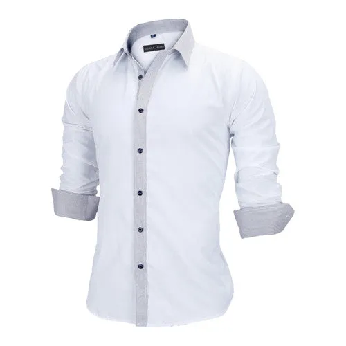 Men's British Style Button Up - Slim Fit - L/S - Cotton