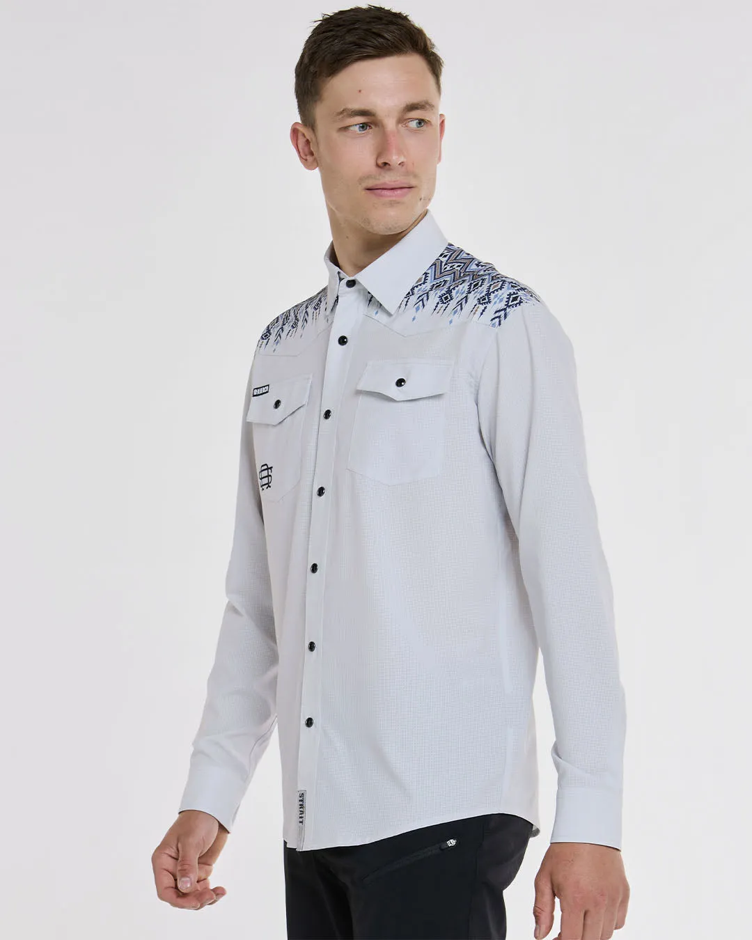 Mens Long Sleeve Button Up | Kyle Straight Signature Rattlesnake